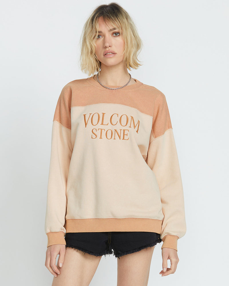 WOMEN'S STONE BLOCKED CREW